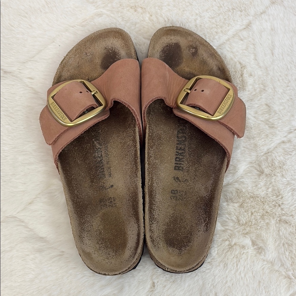 Women’s Sandals, Birkenstock, Size 8, Pink/Gold
